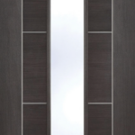 Dark Grey Laminate Vancouver Glazed Internal Door
