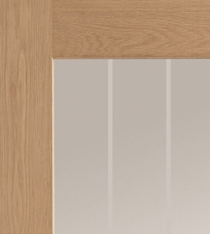 Suffolk Essential Pattern 10 Internal Oak Door with Clear Etched Glass