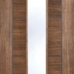 Walnut Laminate Vancouver Glazed Internal Door