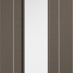 Chocolate Grey Alcaraz Pre-finished Long Light Glazed Internal Door