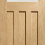 Internal Oak DX Door with Obscure Glass