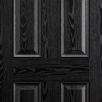 GRP Colonial 6P Black External Door