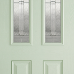 GRP Malton Green Glazed 2L External Door