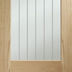 Unfinished Suffolk Original 2XG Internal Oak Fire Door with Clear Etched Glass