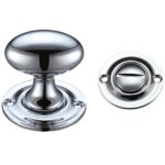 Zoo Hardware Fulton & Bray Oval Turn & Release (42mm), Polished Chrome - FB42CP
