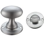 Zoo Hardware Fulton & Bray Oval Turn & Release (40mm), Satin Chrome - FB54SC