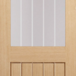 Oak Mexicano Glazed Half Light Fire Door