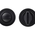 Zoo Hardware Rosso Maniglie Bathroom Turn & Release, Powder Coated Black - RM004PCB