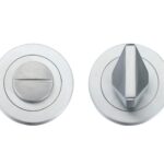 Zoo Hardware Rosso Maniglie Bathroom Turn & Release, Satin Chrome - RM004SC