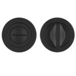 Zoo Hardware Rosso Tecnica Grade 304 Stainless Steel Bathroom Turn & Release, Powder Coated Black - RT004PCB