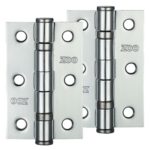 Zoo Hardware 3 Inch Steel Ball Bearing Door Hinges, Polished Chrome - ZHS32CP (sold in pairs)