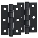 Zoo Hardware 3 Inch Steel Ball Bearing Door Hinges, Powder Coated Black - ZHS32PCB (sold in pairs)