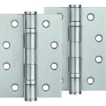 Zoo Hardware 4 Inch Steel Ball Bearing Door Hinges, Satin Chrome - ZHS43SC (sold in pairs)