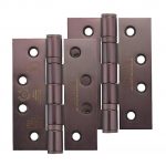 Zoo Hardware 4 Inch Grade 13 Ball Bearing Hinge, Etna Bronze - ZHSS243-ETB (sold in pairs)