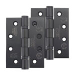 Zoo Hardware 4 Inch Grade 13 Ball Bearing Hinge, Matt Black - ZHSS243-MB (sold in pairs)