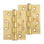 Zoo Hardware 4 Inch Grade 13 Ball Bearing Hinge, PVD Satin Brass - ZHSS243-PVDSB (sold in pairs)