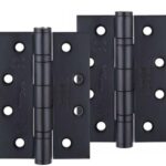 Zoo Hardware 4 Inch Grade 13 Ball Bearing Hinge, Powder Coated Black - ZHSS243PCB (sold in pairs)