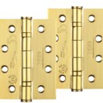Zoo Hardware 4 Inch Grade 13 Ball Bearing Hinge, PVD Stainless Brass - ZHSS243PVD (sold in pairs)
