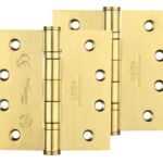 Zoo Hardware 4 Inch Grade 13 Ball Bearing Hinge, PVD Stainless Brass - ZHSS244PVD (sold in pairs)