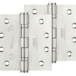 Zoo Hardware 4 Inch Grade 13 Ball Bearing Hinge, Satin Stainless Steel - ZHSS244S (sold in pairs)