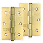 Zoo Hardware 3 Inch Grade 201 Slim Knuckle Bearing Hinge, PVD Stainless Brass - ZHSS352PVD (sold in pairs)