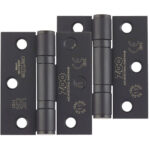 Zoo Hardware 3 Inch Grade 11 (Square OR Radius Edge) Ball Bearing Hinge, Matt Black - ZHSS7667S-MB (sold in pairs)