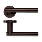 Zoo Hardware Stanza Lucca Lever On Round Rose, Etna Bronze - ZPZ090-ETB (sold in pairs)