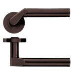 Zoo Hardware Stanza Venus Lever On Round Rose, Etna Bronze - ZPZ120-ETB (sold in pairs)