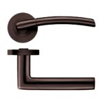 Zoo Hardware Stanza Olympus Lever On Round Rose, Etna Bronze - ZPZ140-ETB (sold in pairs)