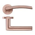 Zoo Hardware Stanza Olympus Lever On Round Rose, Tuscan Rose Gold - ZPZ140-TRG (sold in pairs)