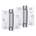 Zoo Hardware 3.5" Spring Hinge Plus Slave Pack, Polished Stainless Steel - ZSHPCP