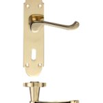 Zoo Hardware Fulton & Bray Oxford Door Handles On Backplate, Polished Brass - FB011 (sold in pairs)