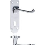 Zoo Hardware Fulton & Bray Oxford Door Handles On Backplate, Polished Chrome - FB011CP (sold in pairs)
