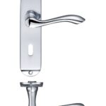 Zoo Hardware Fulton & Bray Arundel Door Handles On Backplate, Polished Chrome - FB021CP (sold in pairs)