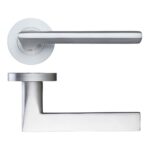 Zoo Hardware Virottia Satin Chrome Door Handles - FB070SC (sold in pairs)