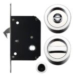 Zoo Hardware Fulton & Bray Sliding Door Lock Set (Suitable for 35-45mm thick doors), Polished Chrome - FB81CP