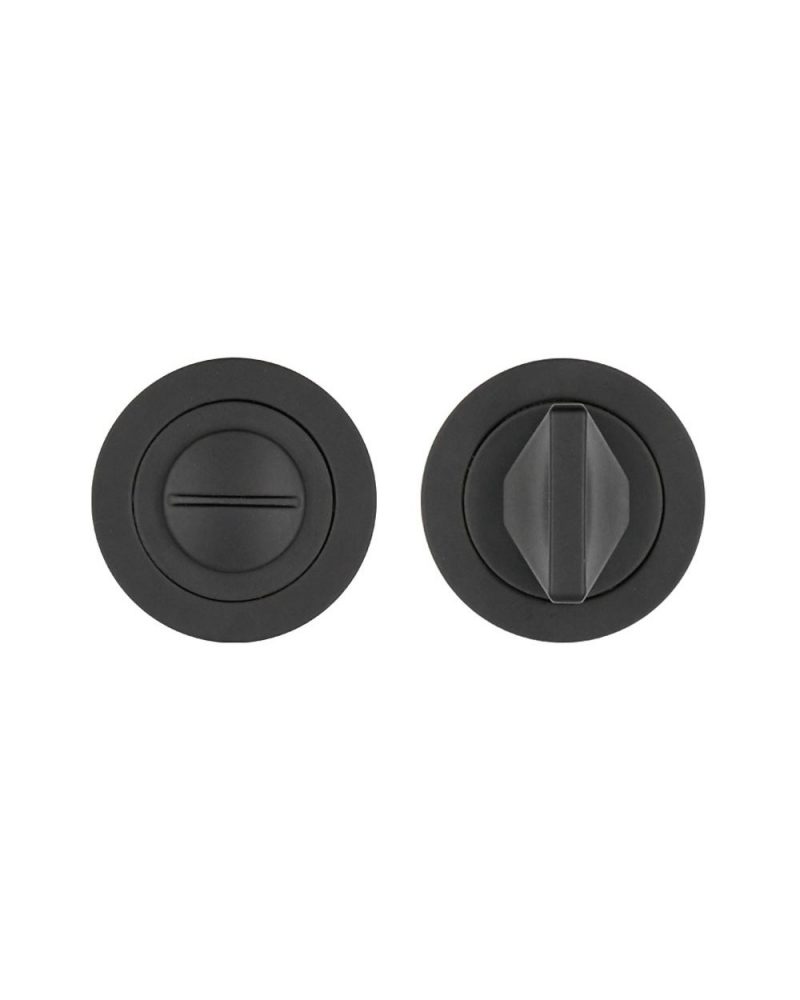 Zoo Hardware Rosso Tecnica Grade 304 Stainless Steel Bathroom Turn & Release, Powder Coated Black - RT004PCB - Image 1