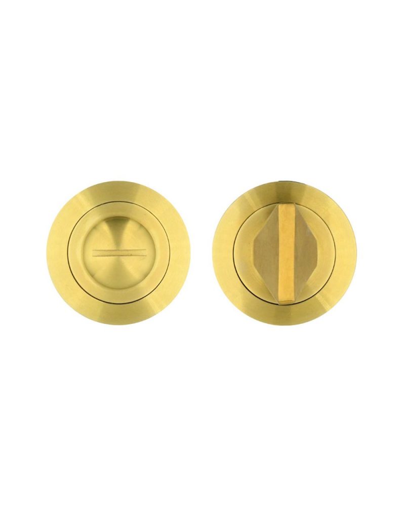 Zoo Hardware Rosso Tecnica Grade 304 Stainless Steel Bathroom Turn & Release, PVD Satin Brass - RT004PVDSB - Image 1
