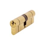 Zoo Hardware Vier Precision Euro Profile British Standard 5 Pin Offset Double Cylinders (Various Sizes), Polished Brass - V5EP3040DPBE