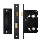 Zoo Hardware Contract Bathroom Lock (64mm OR 76mm), Powder Coated Black - ZBC64PCB