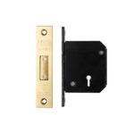 Zoo Hardware British Standard 5 Lever Chubb Retro-Fit Dead Lock (67mm OR 80mm), PVD Stainless Brass - ZBSCD67PVD