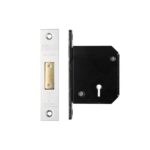 Zoo Hardware British Standard 5 Lever Chubb Retro-Fit Dead Lock (67mm OR 80mm), Satin Stainless Steel - ZBSCD67SS