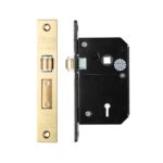 Zoo Hardware British Standard 5 Lever Chubb Retro-Fit Roller Sash Lock (67mm OR 80mm), PVD Stainless Brass - ZBSCS67PVD