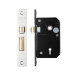 Zoo Hardware British Standard 5 Lever Chubb Retro-Fit Roller Sash Lock (67mm OR 80mm), Satin Stainless Steel - ZBSCS67SS