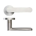 Zoo Hardware ZCS Architectural Atlas Lever On Round Rose, Satin Stainless Steel - ZCS090SS (sold in pairs)