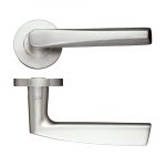 Zoo Hardware ZCS Architectural Designer Lever On Round Rose, Satin Stainless Steel - ZCS170SS (sold in pairs)