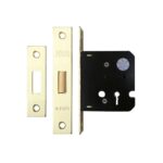 Zoo Hardware 3 Lever Contract Dead Lock (64mm OR 76mm), Electro Brass - ZDC364EB