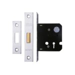 Zoo Hardware 3 Lever Contract Dead Lock (64mm OR 76mm), Nickel Plate - ZDC364NP