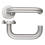 Zoo Hardware ZCS RTD Lever On Round Rose, Satin Stainless Steel - ZG4S030 (sold in pairs)