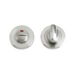 Zoo Hardware ZPS Bathroom Turn & Release With Indicator, Satin Stainless Steel - ZPS004ISS